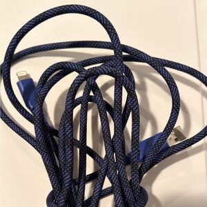 USB Blue Braided Charging Cable
